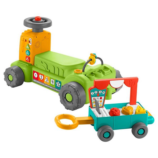 Fisher-Price Laugh & Learn 4-in-1 Farm to Market Tractor Ride-On Learning Toy - Multi