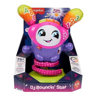 Fisher-Price Baby Learning Toy with Music Lights and Bouncing Action, DJ Bouncin’ Star
