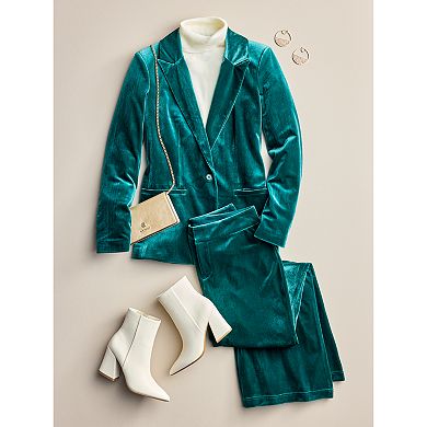 Women's Nine West Velvet Blazer