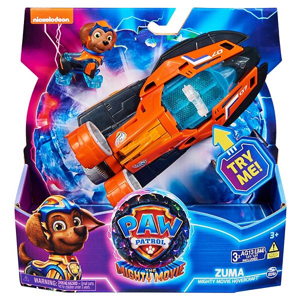 PAW Patrol: The Mighty Movie Zuma Mighty Pups Action Figure & Jet Boat Toy