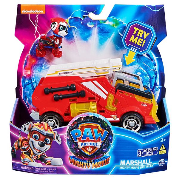 PAW Patrol The Mighty Movie Marshall Mighty Pups Action Figure Firetruck Toy