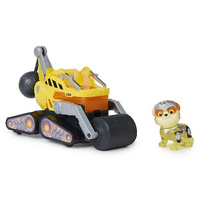 PAW Patrol The Mighty Movie Rubble Mighty Pups Action Figure Construction Truck Toy