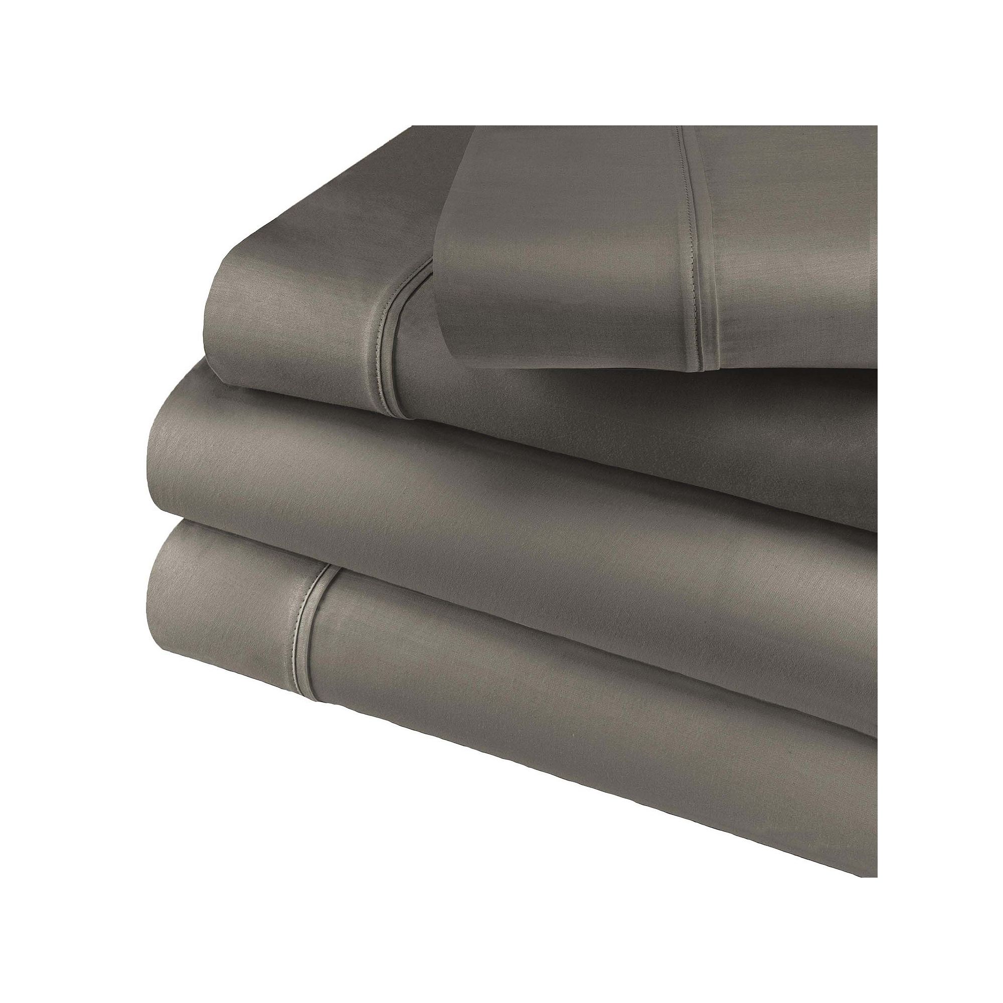 SUPERIOR 600 Thread Count Cotton Blend Deep-Pocket Sheet Set, Gray