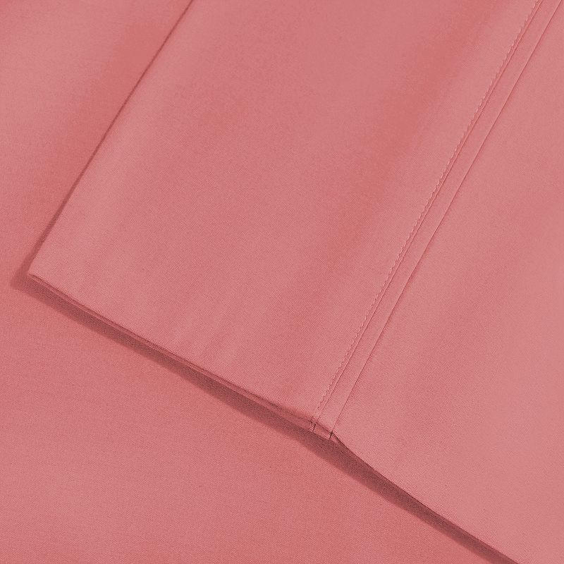 SUPERIOR 600 Thread Count Cotton Blend Deep-Pocket Sheet Set, Pink, TWINXL 