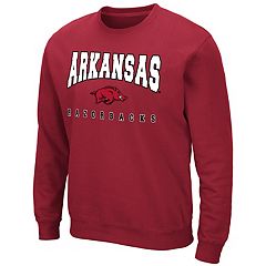 Women's Pressbox Cardinal Arkansas Razorbacks Comfy Cord Vintage Wash Basic  Arch Pullover Sweatshirt