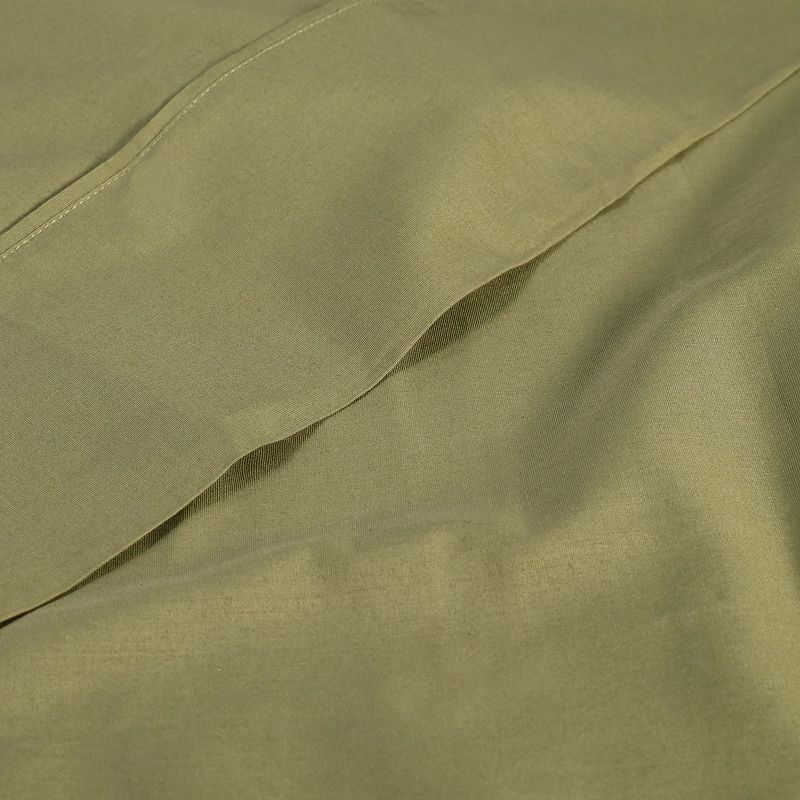 SUPERIOR 300 Thread Count Cotton Percale Deep-Pocket Sheet Set, Green, CKIN