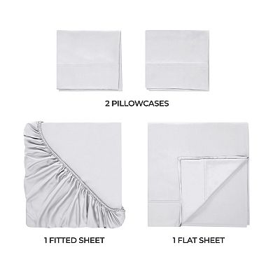 SUPERIOR 300 Thread Count Rayon From Bamboo Deep-Pocket Sheet Set