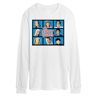 Men's The Brady Bunch Grid Long Sleeve Graphic Tee