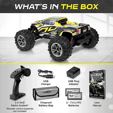 LAEGENDARY Legend 1:10 Scale RC Remote Control Car, Up to 31 MPH