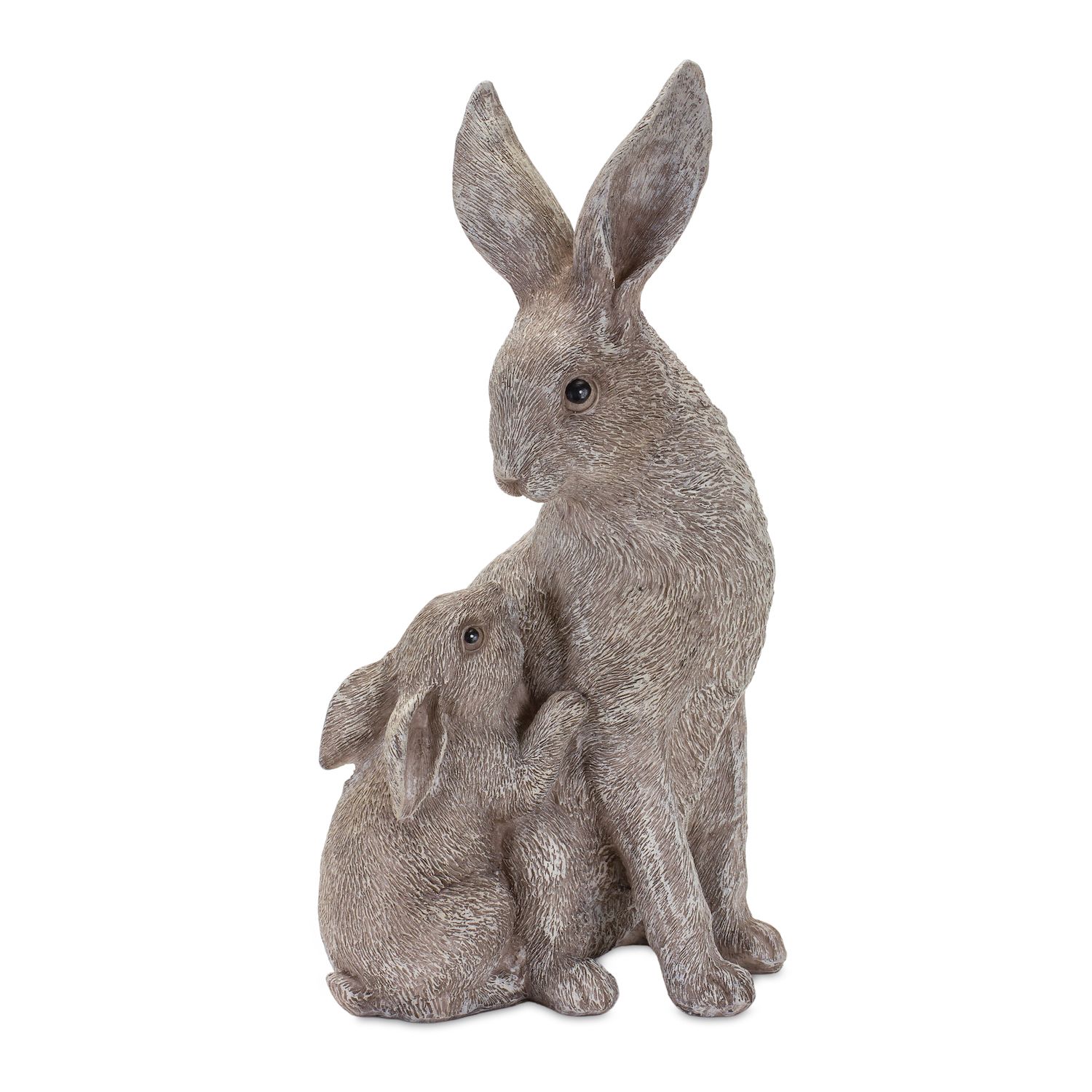 Melrose Rabbit & Baby Bunny Figurine Table Decor 2-piece Set