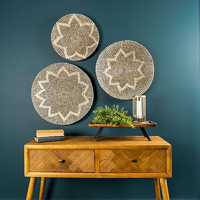 Melrose Star Woven Basket Hanging Wall Decor 3-piece Set