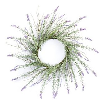 Melrose Lavender Floral Twig Artificial Wreath