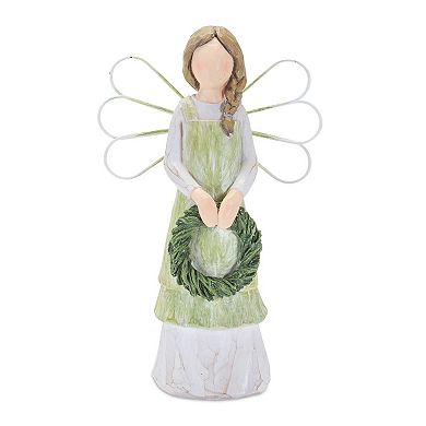 Melrose Farmhouse Angel Figurine Table Decor 2-piece Set