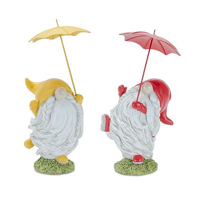 Melrose Whimsical Dancing Garden Gnome Figurine Table Decor 4-piece Set