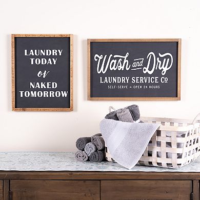 Melrose Laundry Sentiment Framed Wall Art