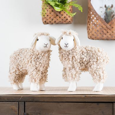 Melrose Standing Plush Sheep Table Decor 2-piece Set