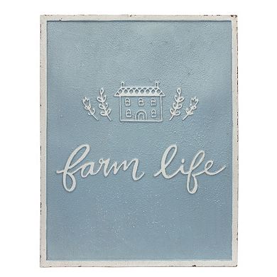 Melrose Farm Life Metal Sign Wall Decor 2-piece Set