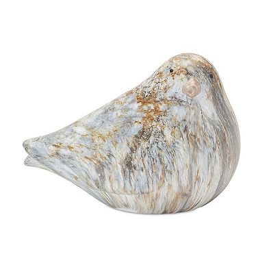 Melrose Bird Faux Marble Table Decor 2-piece Set