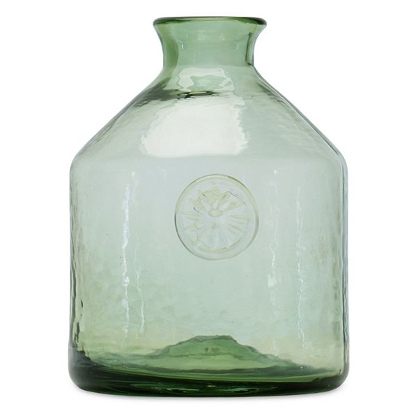 Melrose Sage Glass Bottle Neck Decorative Vase Table Decor