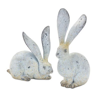 Melrose Distressed Rabbit Statue Table Decor 4-piece Set