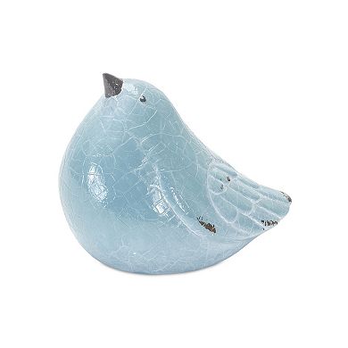 Melrose Distressed Blue Bird Figurine Table Decor 4-piece Set