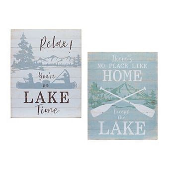 Melrose Lake Life Scene Wall Decor 2 pc Set
