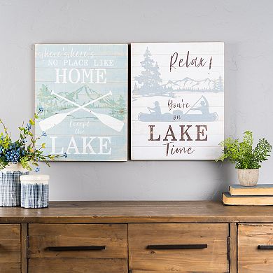 Melrose Lake Life Scene Wall Decor 2-piece Set