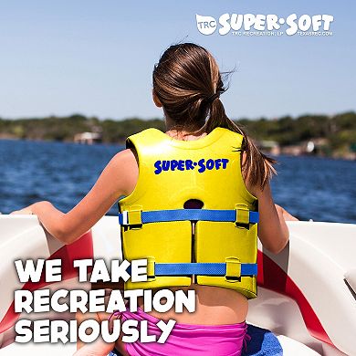 Trc Recreation Super Soft Child Life Jacket Swim Safety Vest, Medium, Yellow