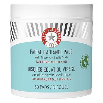 First Aid Beauty Facial Radiance Pads with Glycolic + Lactic Acids Exfoliating Pads with AHA