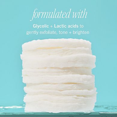 Facial Radiance Pads with Glycolic + Lactic Acids Exfoliating Pads with AHA