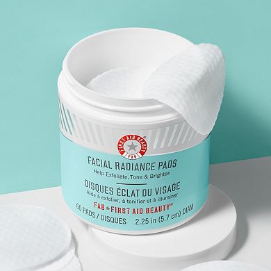Facial Radiance Pads with Glycolic + Lactic Acids Exfoliating Pads with AHA