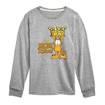 Boys 8-20 Garfield Mom Rules Long Sleeve
