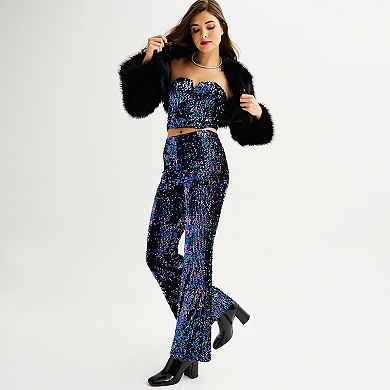 Juniors' SO® Faux Fur Bolero Jacket