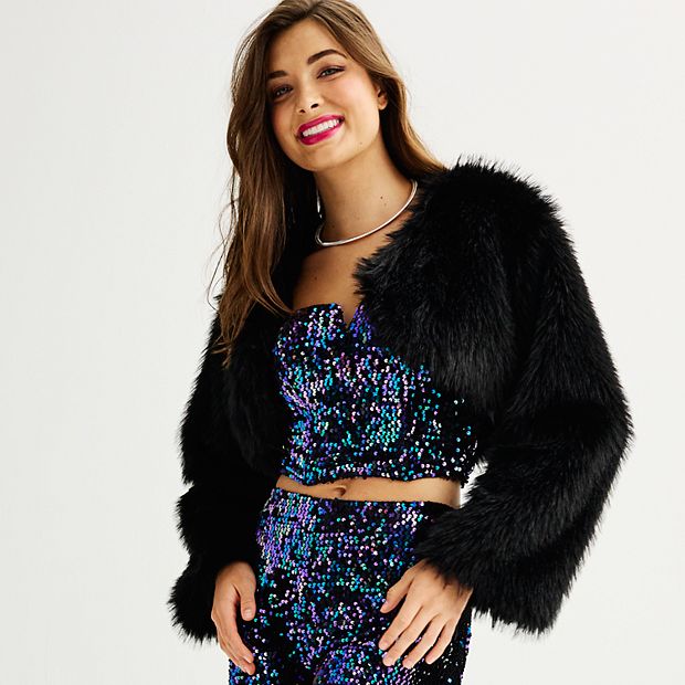 Faux fur hot sale bolero jacket