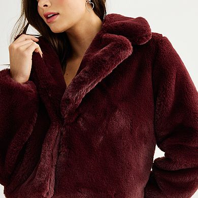 Juniors' SO® Faux Fur Jacket
