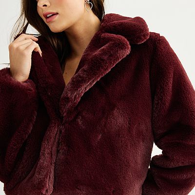 Fuzzy jacket kohls hotsell