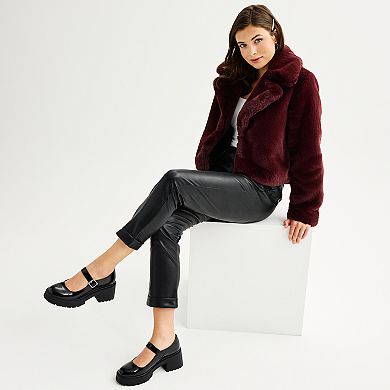 Juniors' SO® Faux Fur Jacket