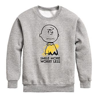 Boys 8-20 Peanuts Smile More Fleece Sweatshirt