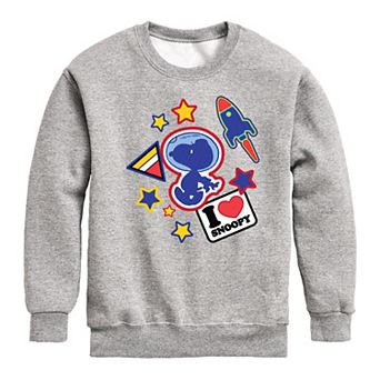 Boys 8-20 Peanuts Space Snoopy Flair Fleece Sweatshirt