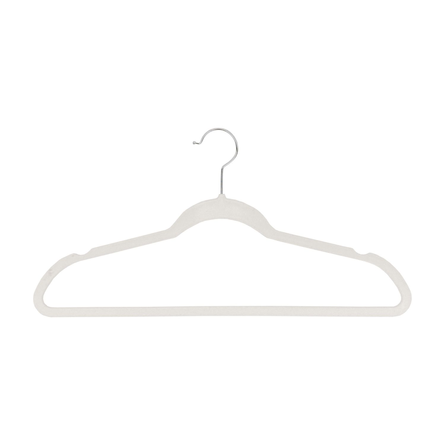 Belle Maison Flocked Hangers 25-Pack Set - White