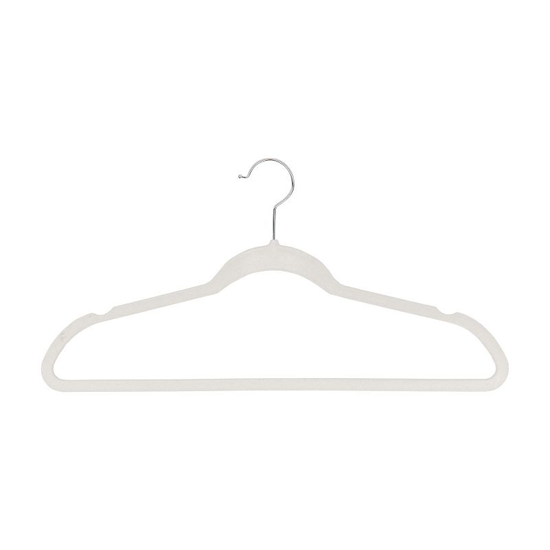 Elama Home Flocked Velvet Clothes Hangers w/ Swivel Hooks 50Pk, Gray