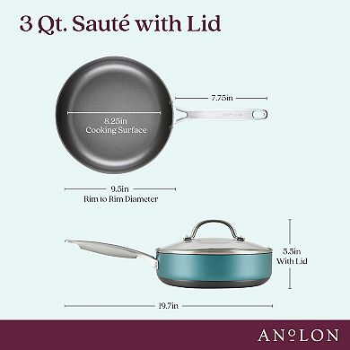 Anolon Achieve 3-qt. Hard-Anodized Nonstick Sauté Pan with Lid