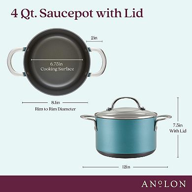 Anolon Achieve 4-qt. Hard-Anodized Nonstick Saucepot with Lid