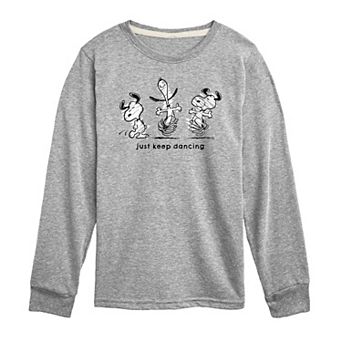 Boys 8-20 Peanuts Snoopy Keep Dancing Long Sleeve
