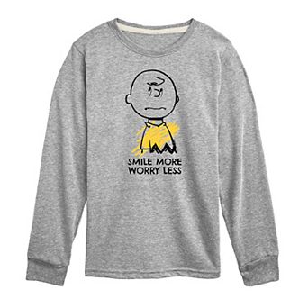 Boys 8-20 Peanuts Smile More Long Sleeve Tee