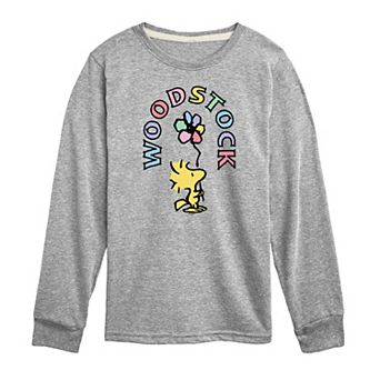 Boys 8-20 Peanuts Woodstock Flower Long Sleeve Tee