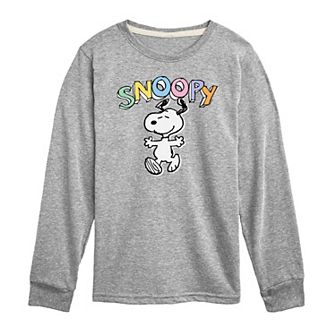 Boys 8-20 Peanuts Snoopy Sketchy Long Sleeve Tee
