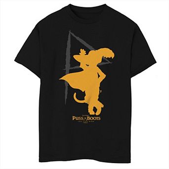 Boys 8-20 & Husky Puss in Boots: The Last Wish P Cat Silhouette Graphic Tee
