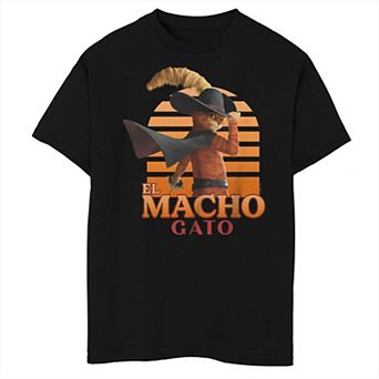 Boys 8-20 & Husky Puss in Boots: The Last Wish El Macho Gato Circle Graphic Tee