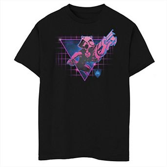 Boys 8-20 & Husky Guardians of the Galaxy Rocket Raccoon 80's Retro Graphic Tee